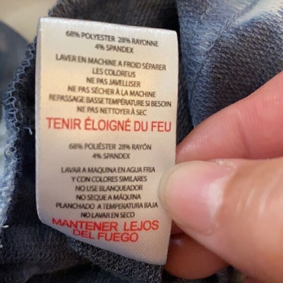 NWOT Rae Dunn Tie Dye Sweatpants navy/white L - Picture 9 of 9